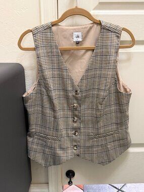 Cabi Tan Vest Style 6643 Neutral Layering Piece